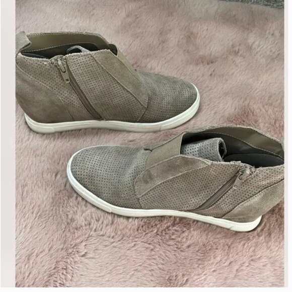 ⭐️ Zip Up Wedge Hipster Hippie Artsy Chic Glam Party Streetwear Sneaker Heels - Picture 6 of 7